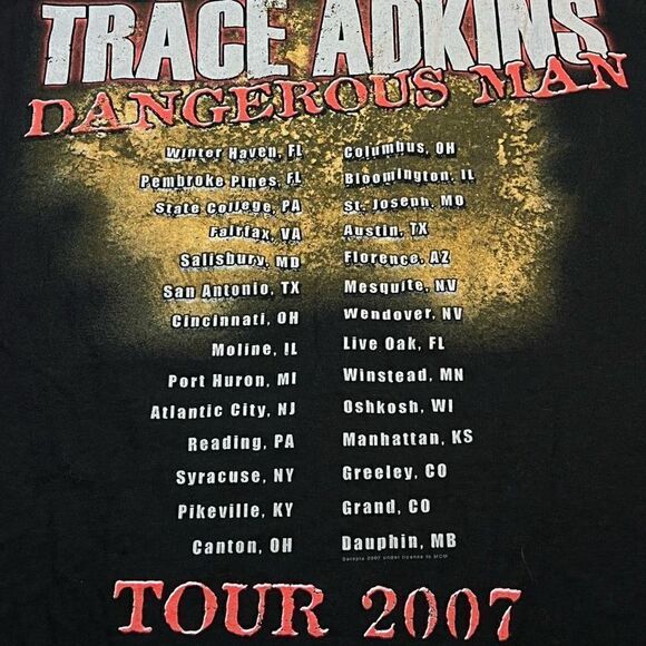 Y2K Trace Adkins Dangerous Man Tour Tee - Picture 4 of 7